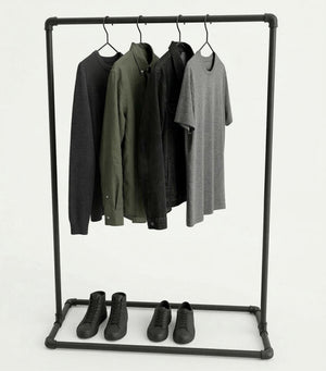 Freestanding Pipe Clothes Rail – Malleable Iron
