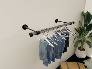Customizable Lucite Wall Mounted Clothes Rack