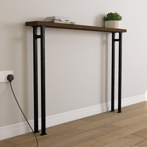 Slim Black Hallway Console Table – Handmade Wood