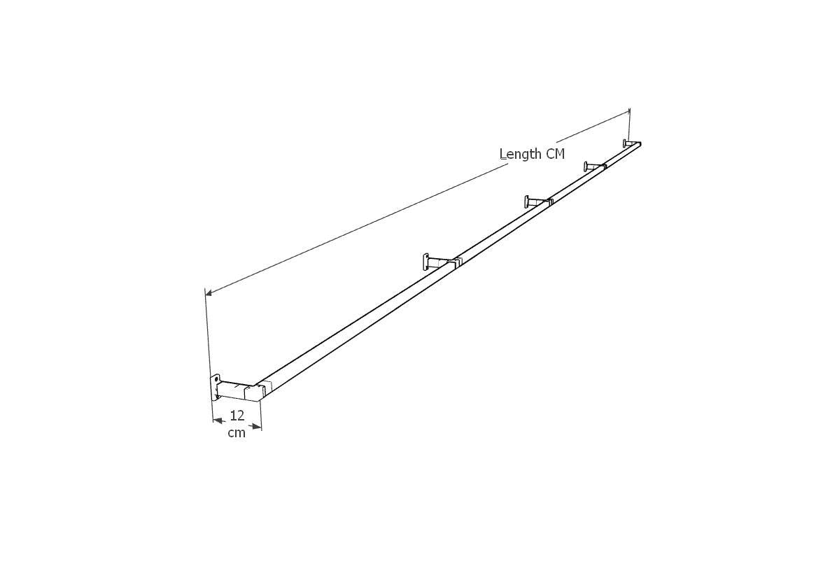 Handmade Square Tube Wrought Iron Handrail: Industrial Stair Rail - UK Made