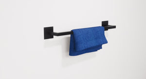 Minimalist Square Metal Towel Holder: Industrial Bathroom Organizer