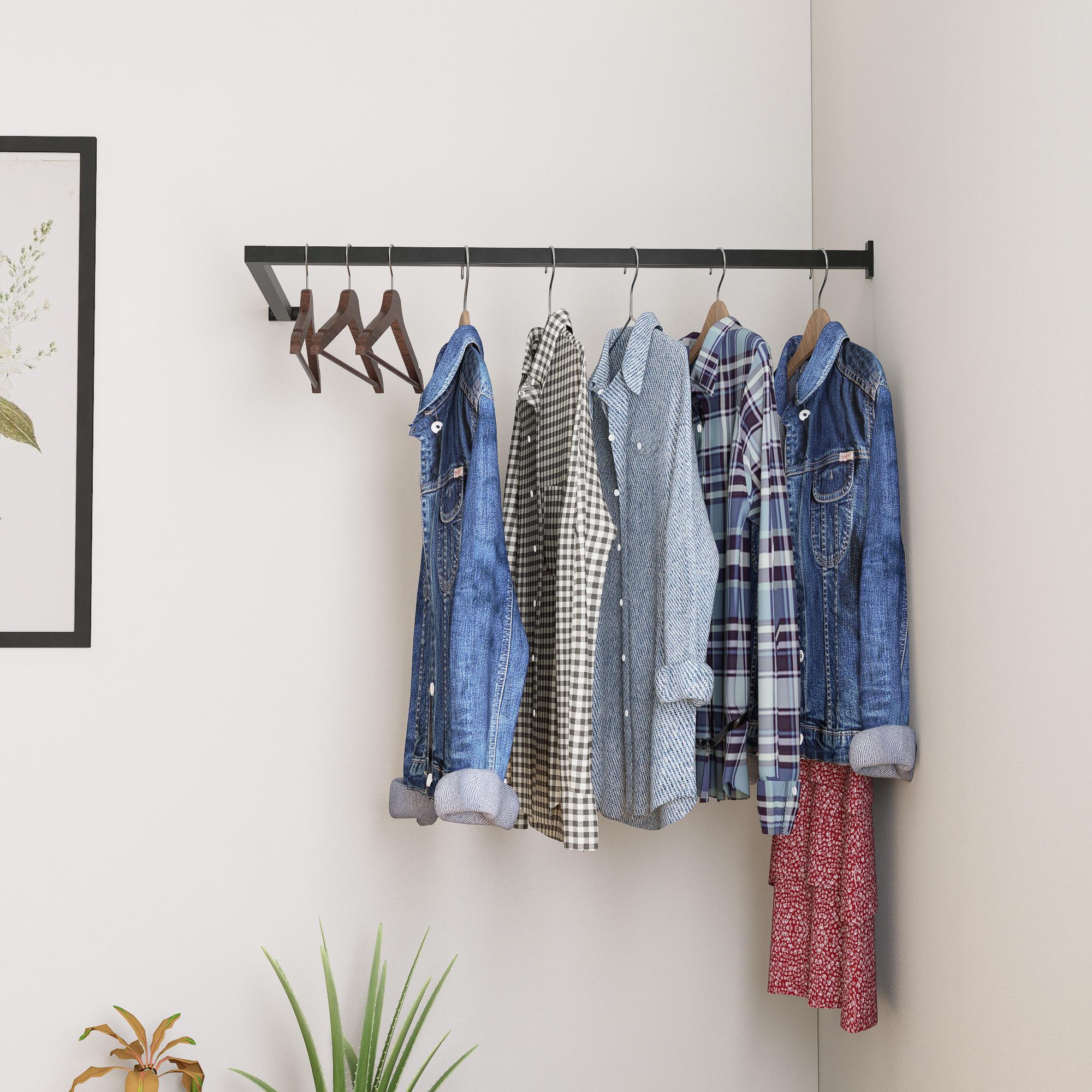 Custom Wall Mounted Clothing Rack – Heavy Duty Iron
