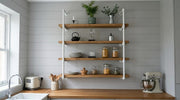 Multi-Tier White Pipe Shelf – Scandi Kitchen Shelving