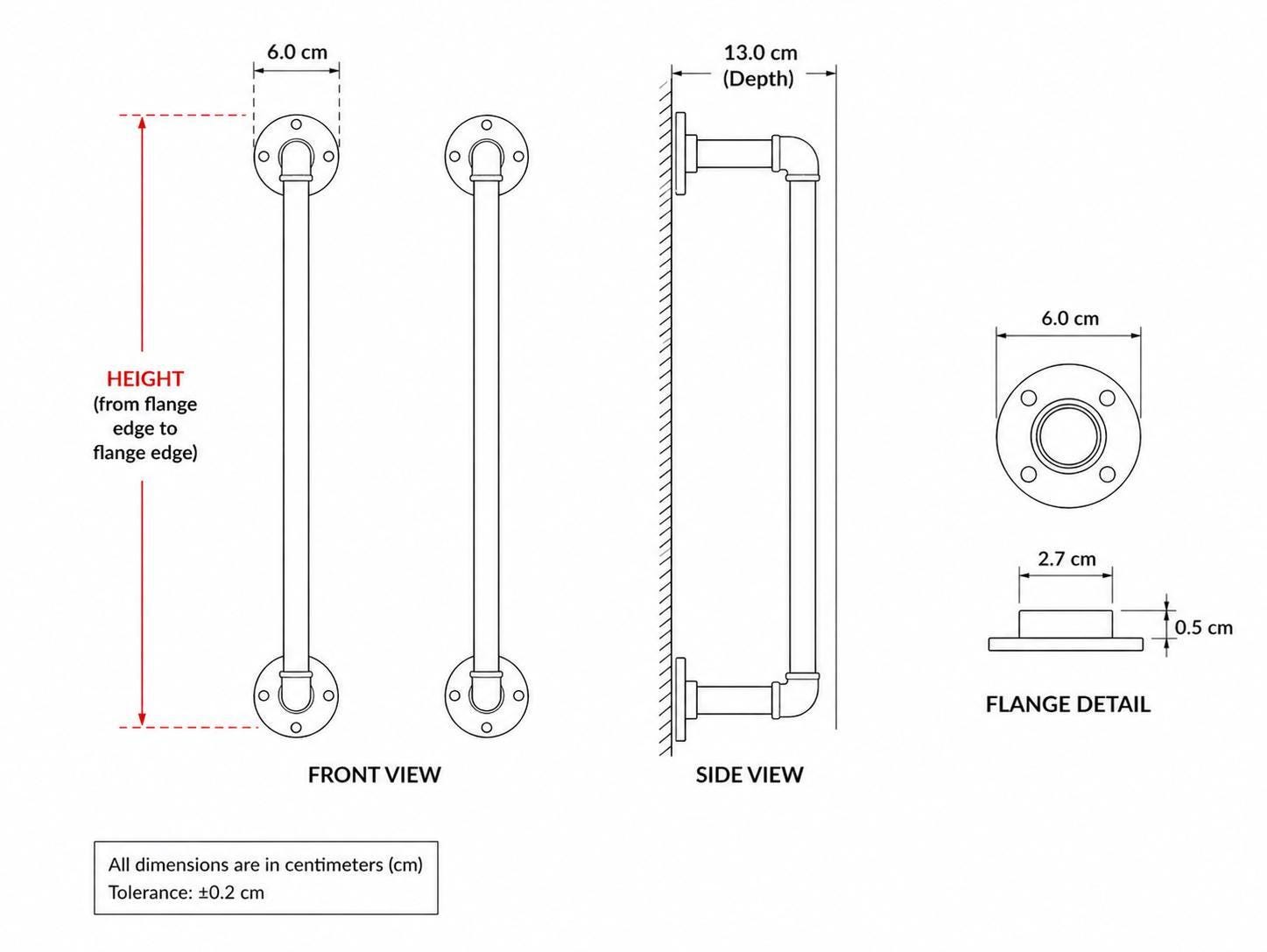 Industrial Pipe Towel Rack – Vertical Ladder