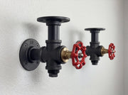 Steampunk Shelf Brackets Set of 2 – Red Valve
