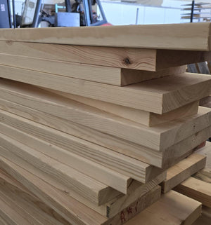 Recycled Timber Chunky Shelf: Sanded Edge Wooden Shelving (30cm-140cm)