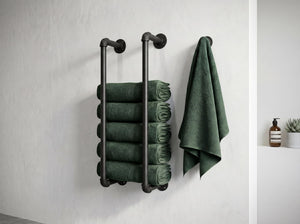 Industrial Pipe Towel Rack – Vertical Ladder