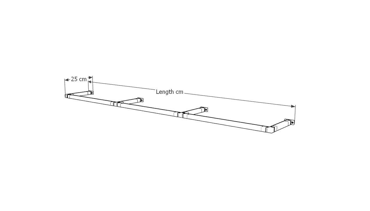 Wall Mounted Clothes Rack – Heavy Duty Square Tube
