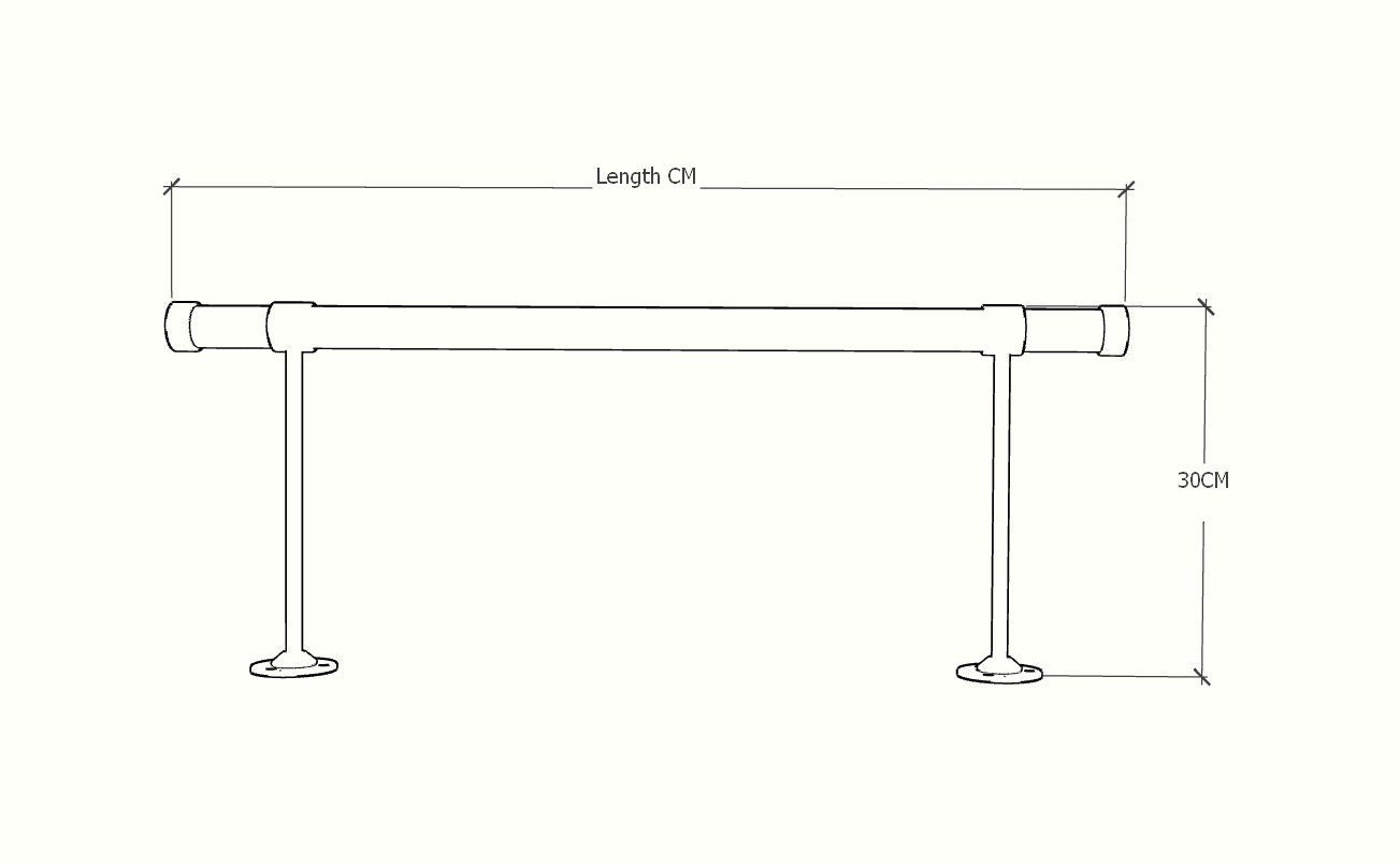 Customizable Lucite Wall Mounted Clothes Rack