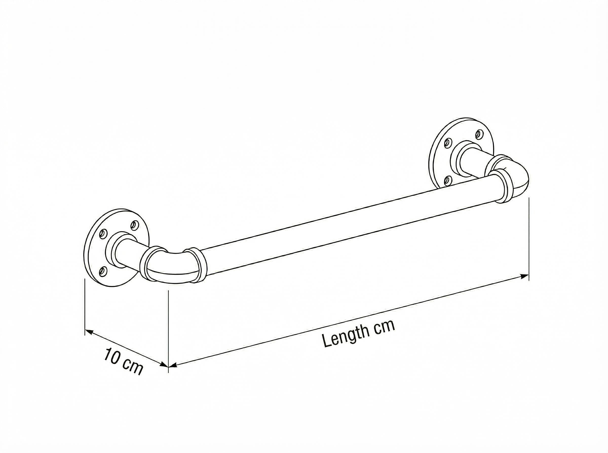 Farmhouse Hand Towel Rail – Industrial Pipe Bar