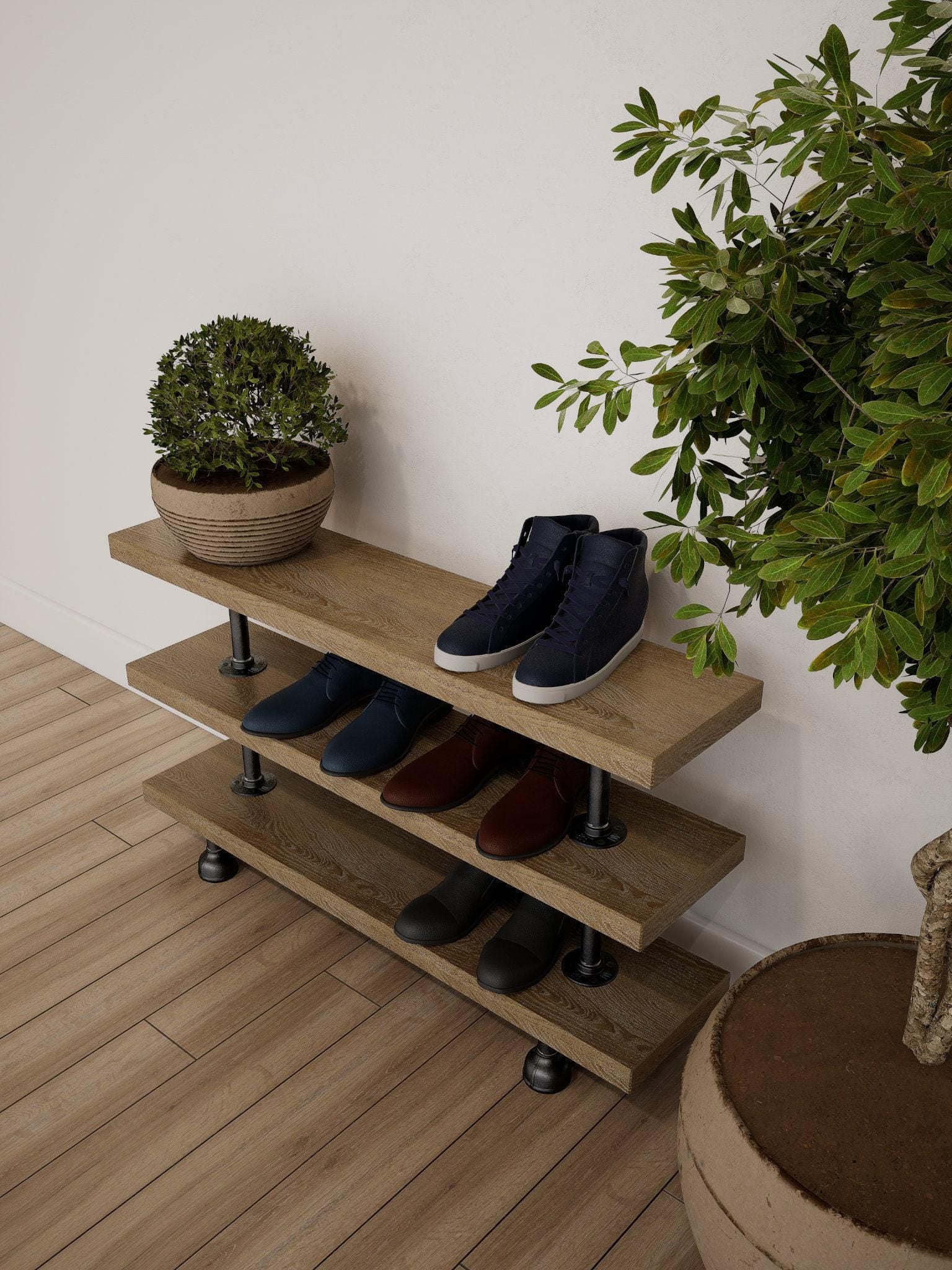Entryway Shoe Organizer, Shoe Rack, Entryway Bench Vintage Shoe Organizer Made to Order.