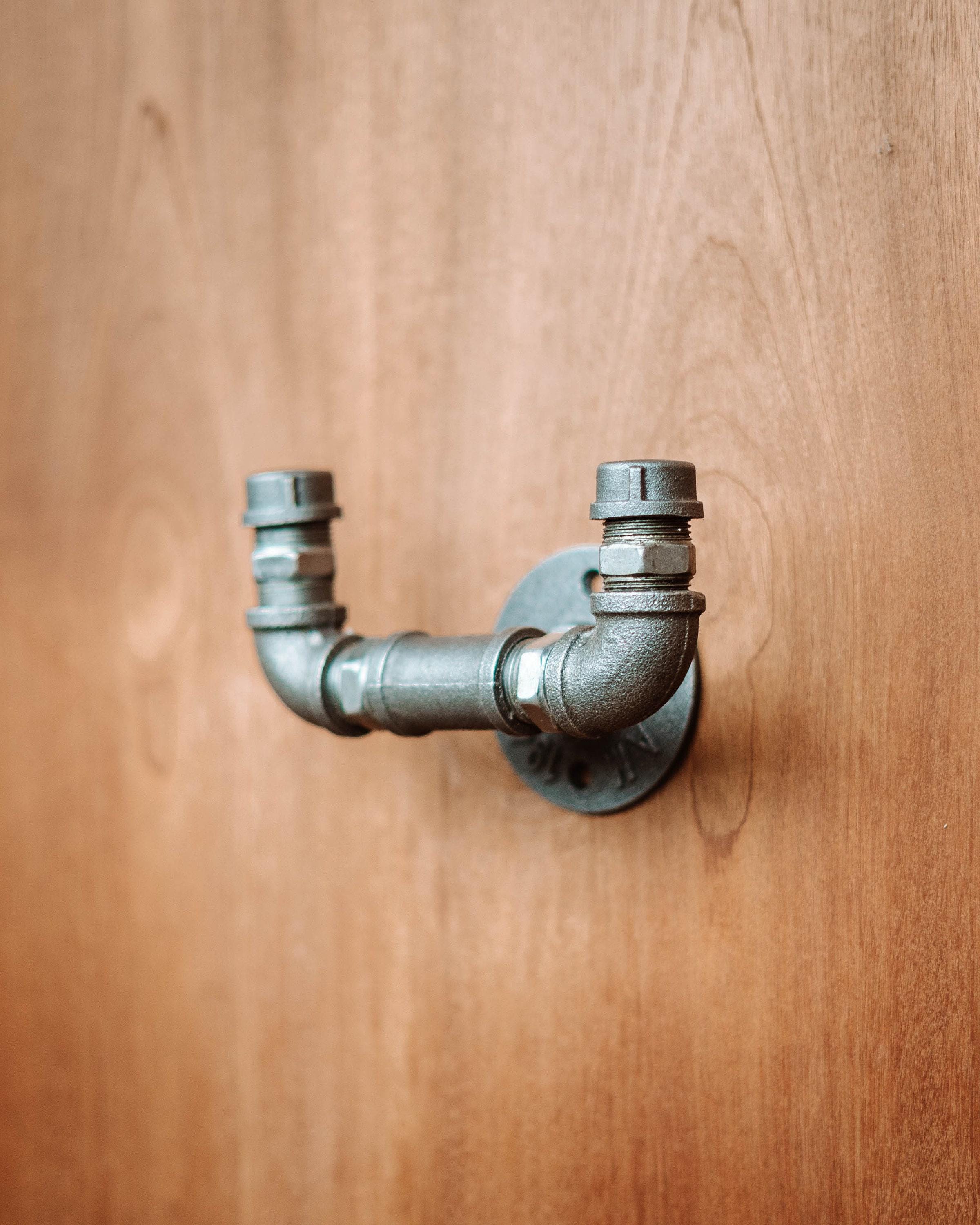 Industrial Pipe Coat Clothes Hanger - Vintage Bath Towel & Door Hooks - Rustic Hat Hooks - Metal Wall Hooks for Bathroom and Doors