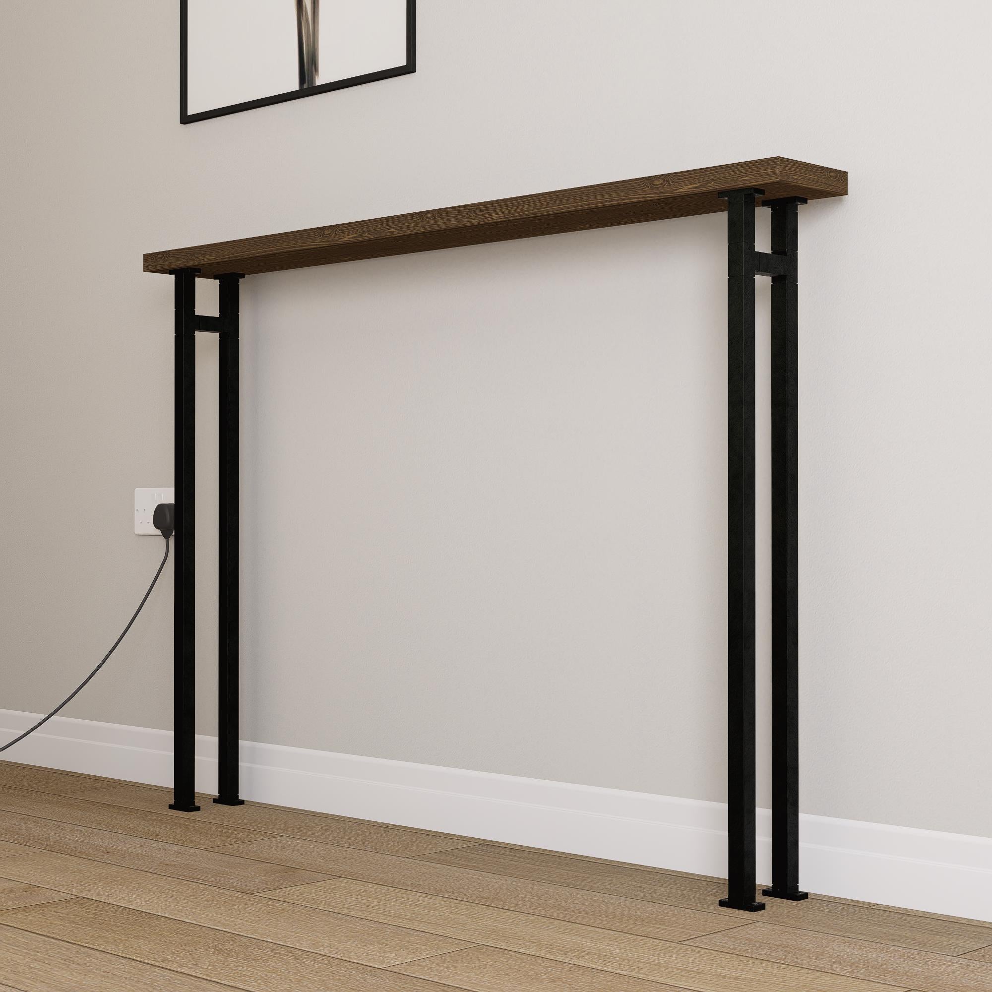 Slim Black Hallway Console Table – Handmade Wood