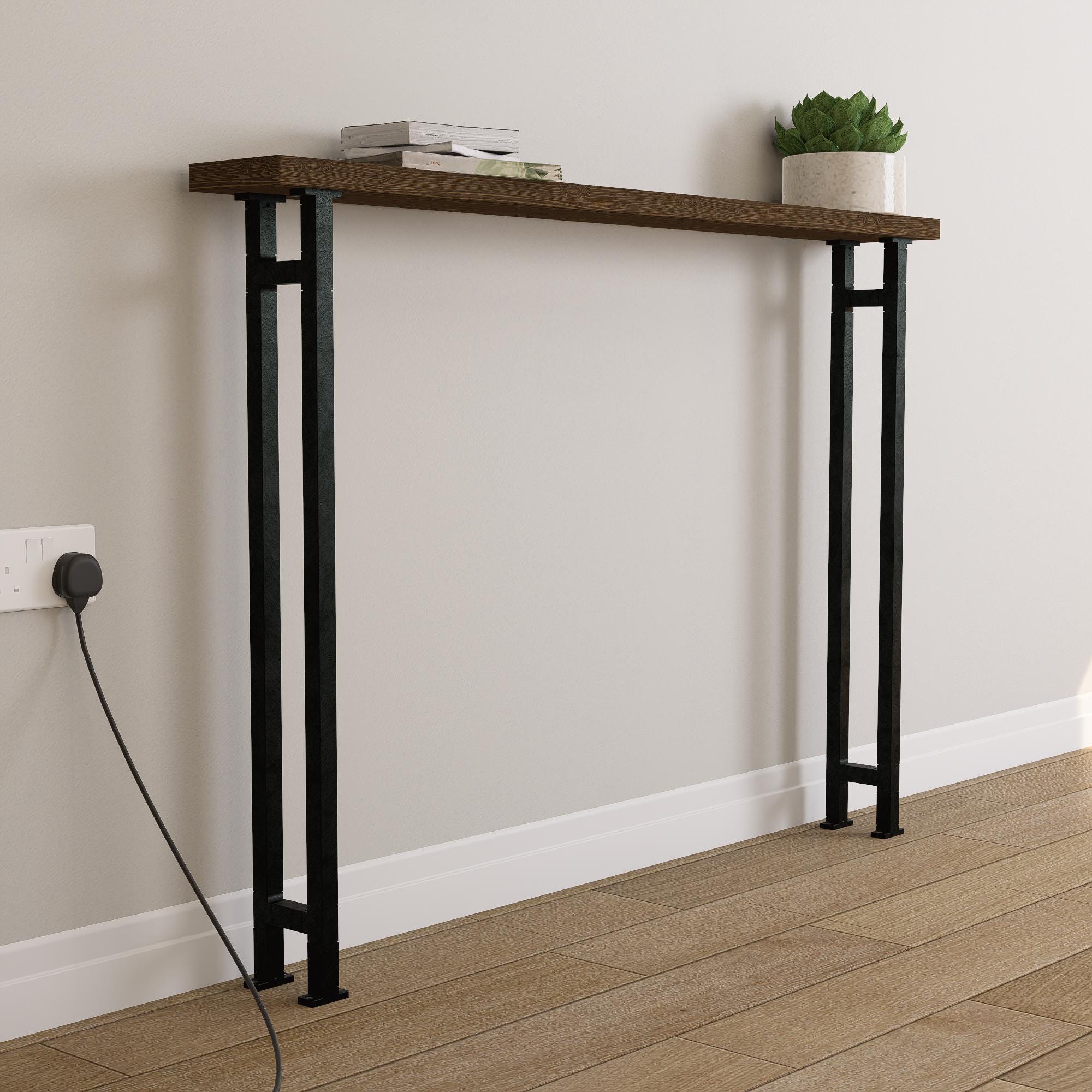 Modern Metal Table Legs for Console Table – Industrial Hairpin or Square Frame Style – Heavy-Duty Steel Legs – DIY Furniture Base
