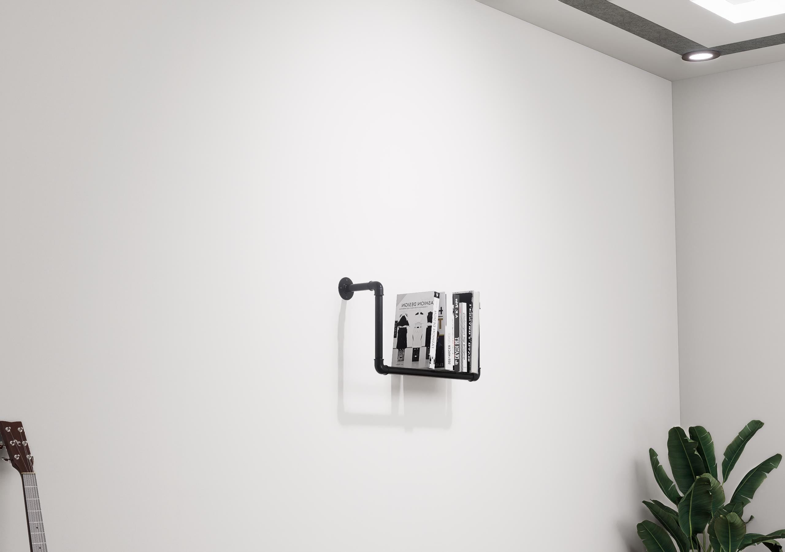 Wall Mounted Bookshelf - Pipe Design Custom Made