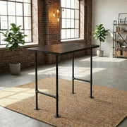 Industrial Pipe Table Legs SET 2 - Heavy Duty Metal Desk Legs | Rustic Scaffold Style Custom Height