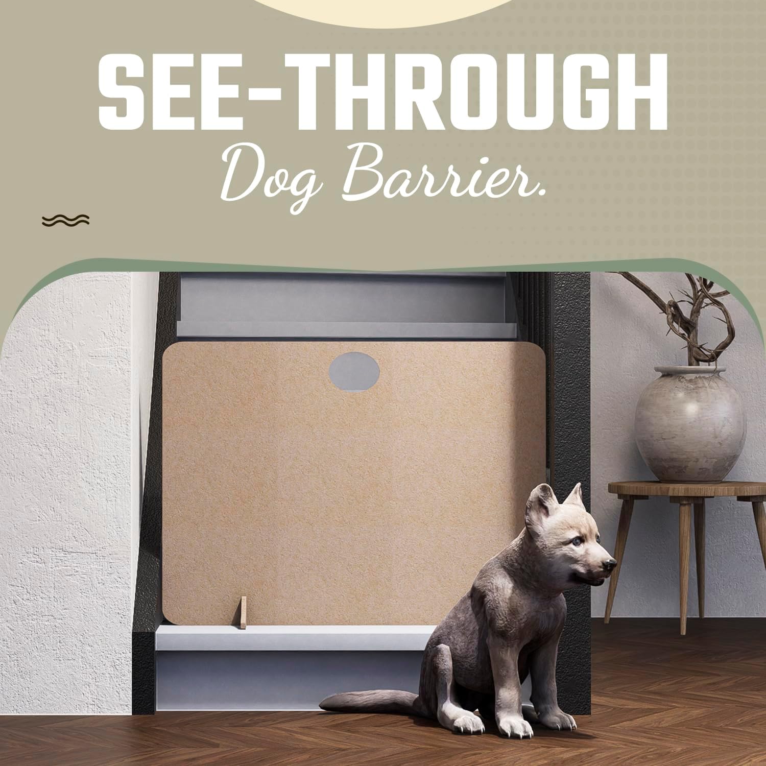 Freestanding Wooden Dog Stopper Barrier