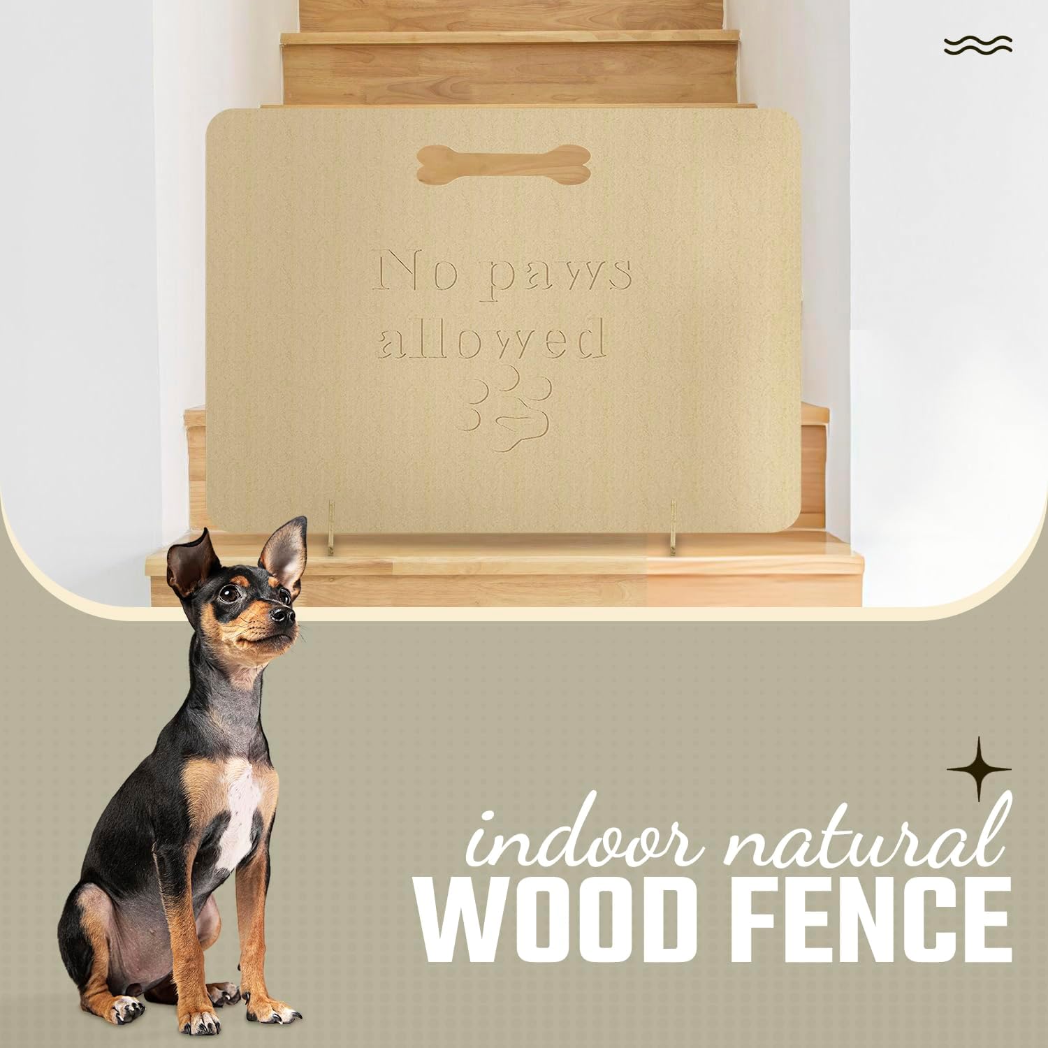 Freestanding Wooden Dog Stopper Barrier