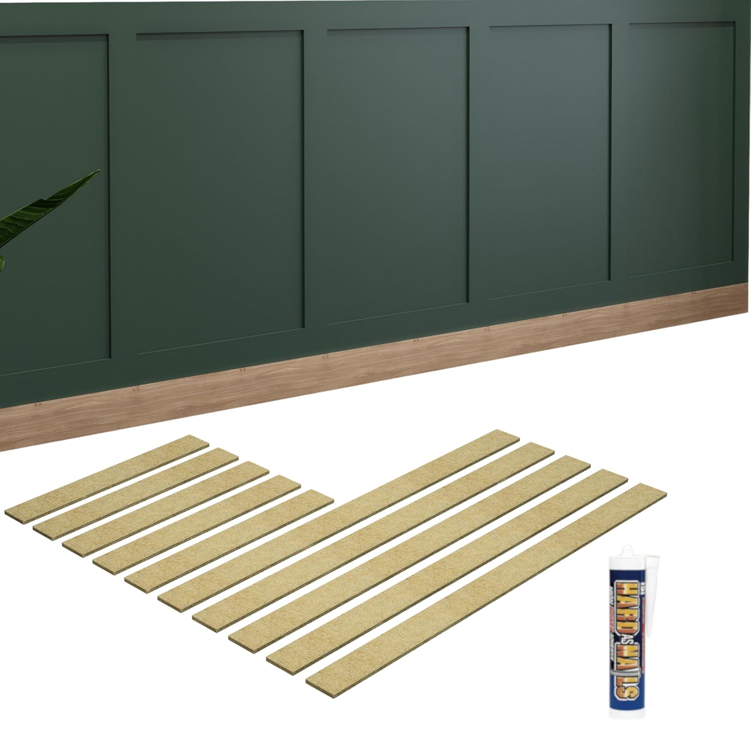 Shaker Wall Panelling Kit – 10 Pack MDF Slats