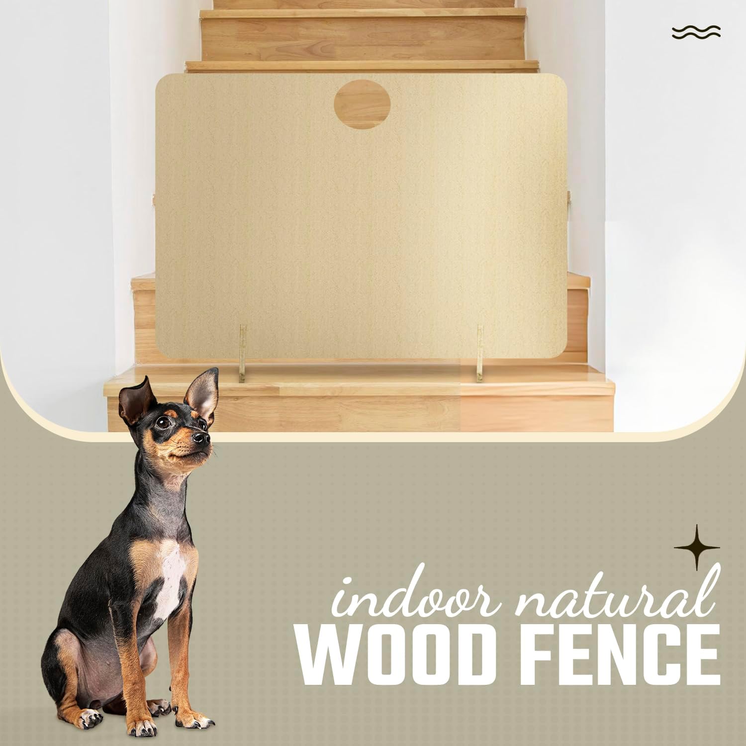 Freestanding Wooden Dog Stopper Barrier
