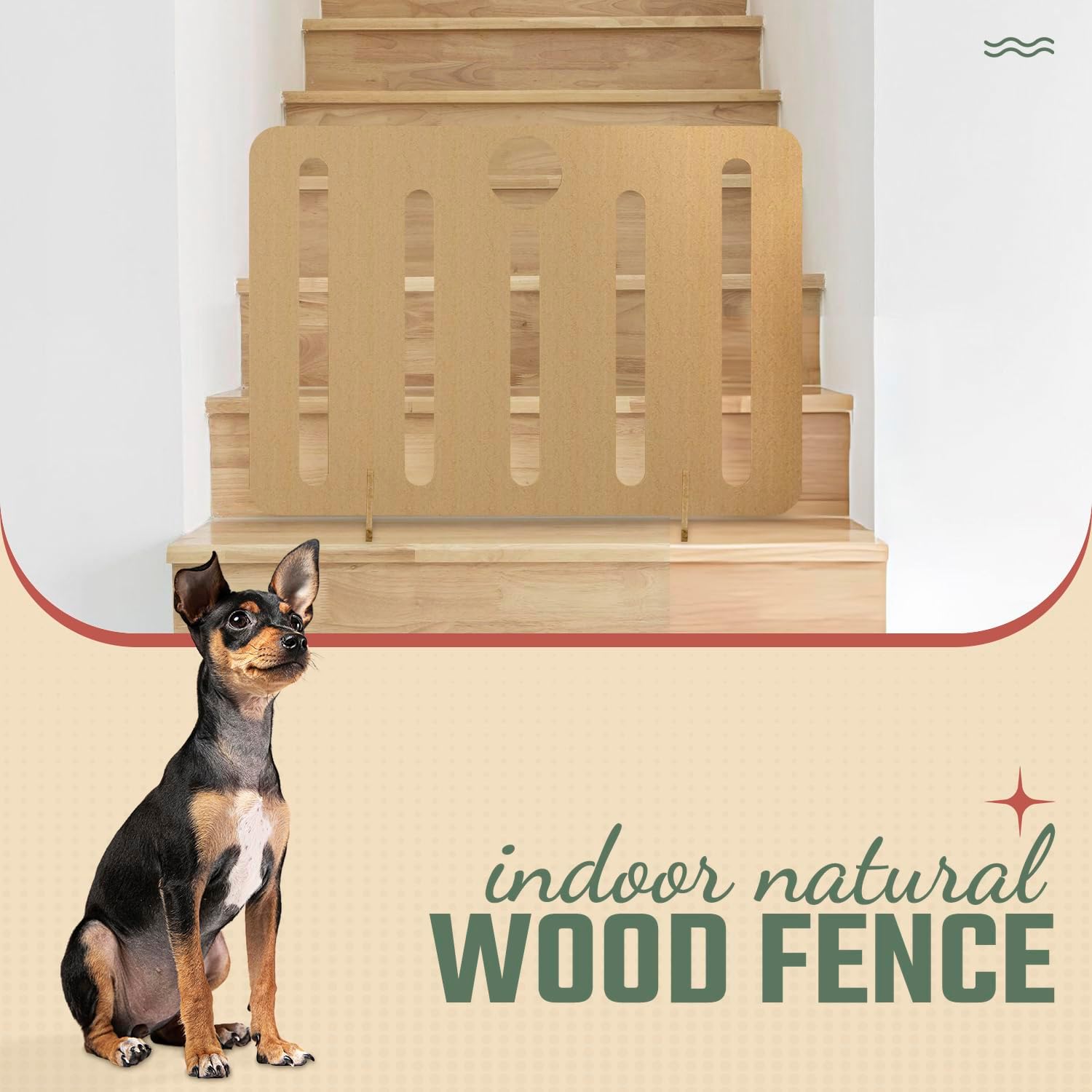 Freestanding Wooden Dog Stopper Barrier