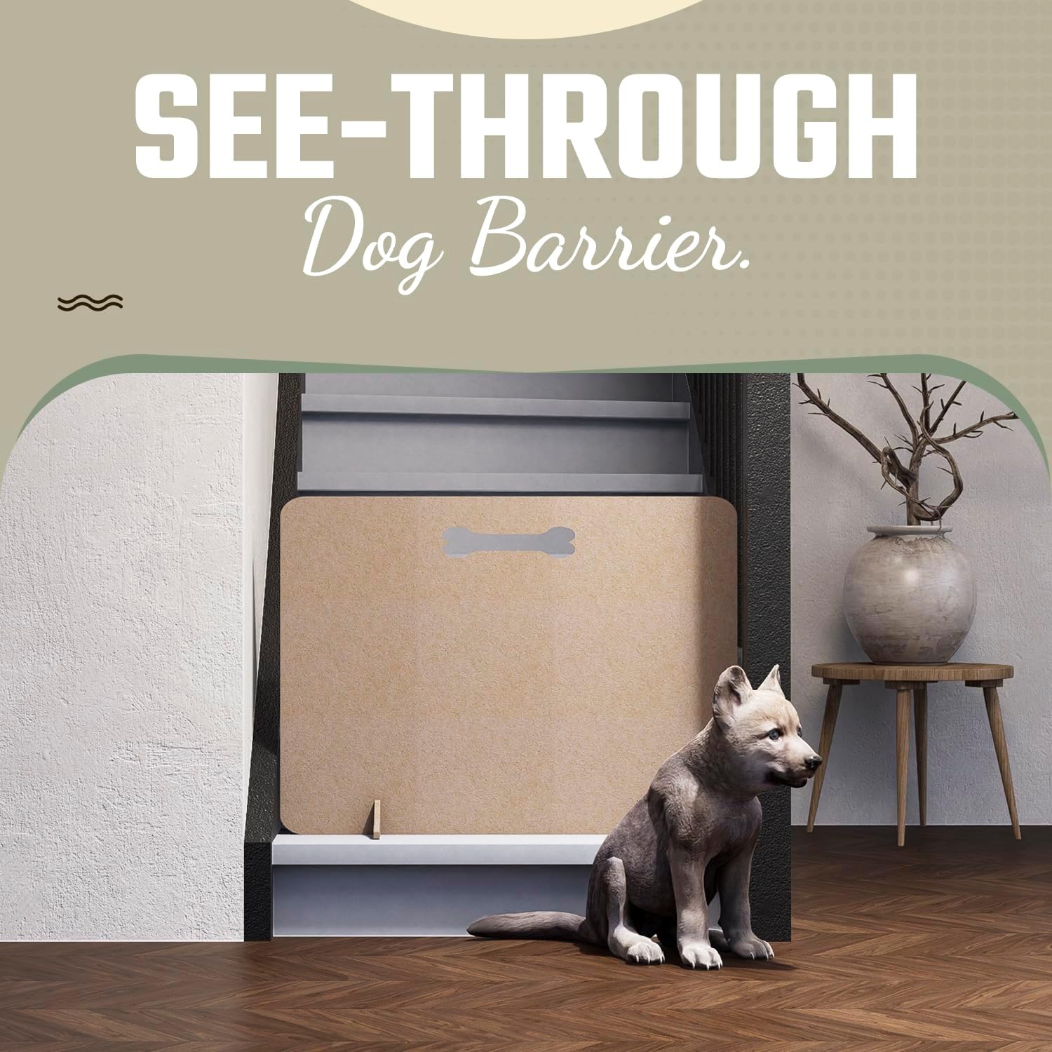 Freestanding Wooden Dog Stopper Barrier