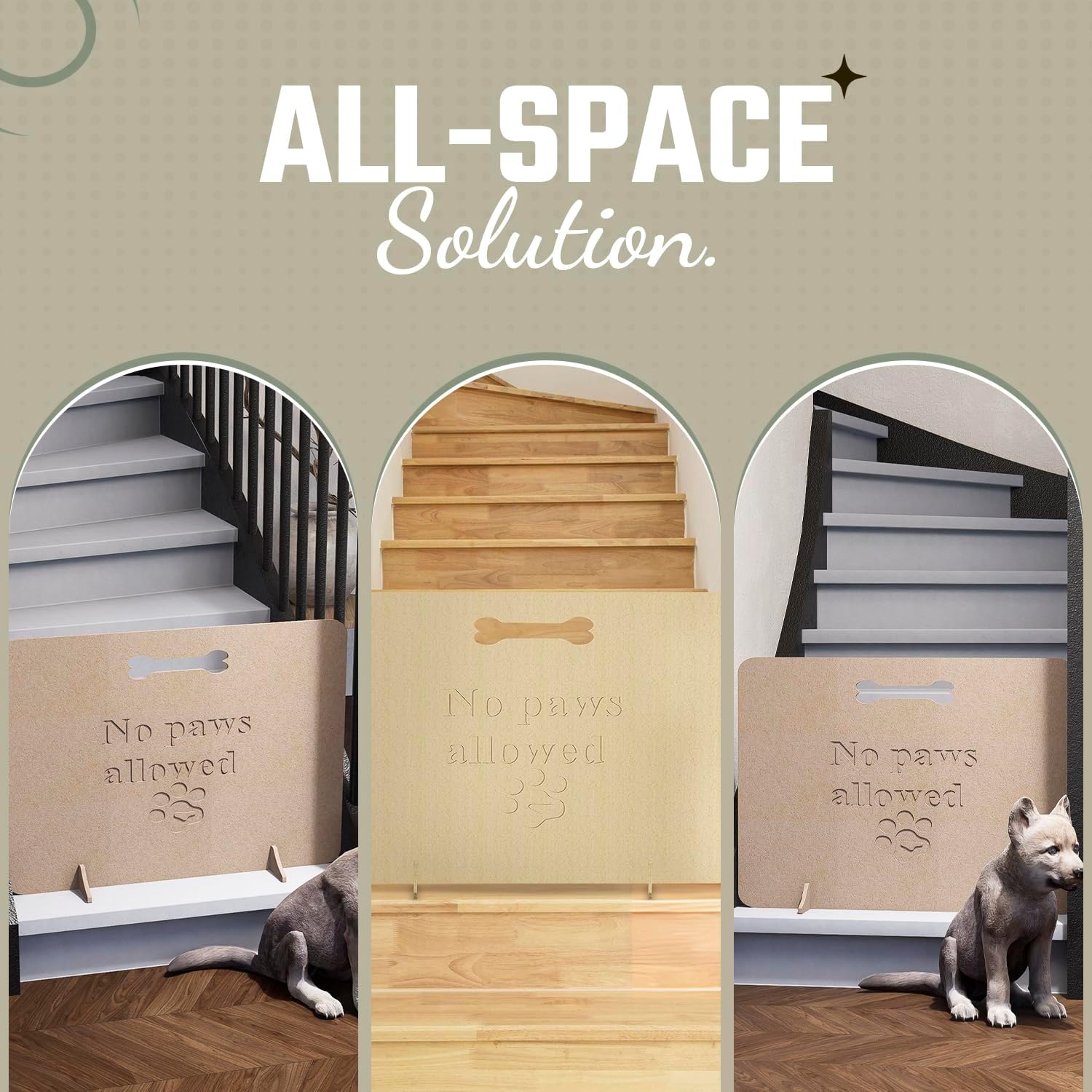 Freestanding Wooden Dog Stopper Barrier