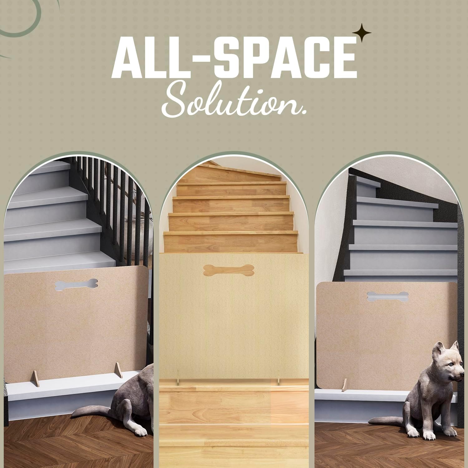 Freestanding Wooden Dog Stopper Barrier