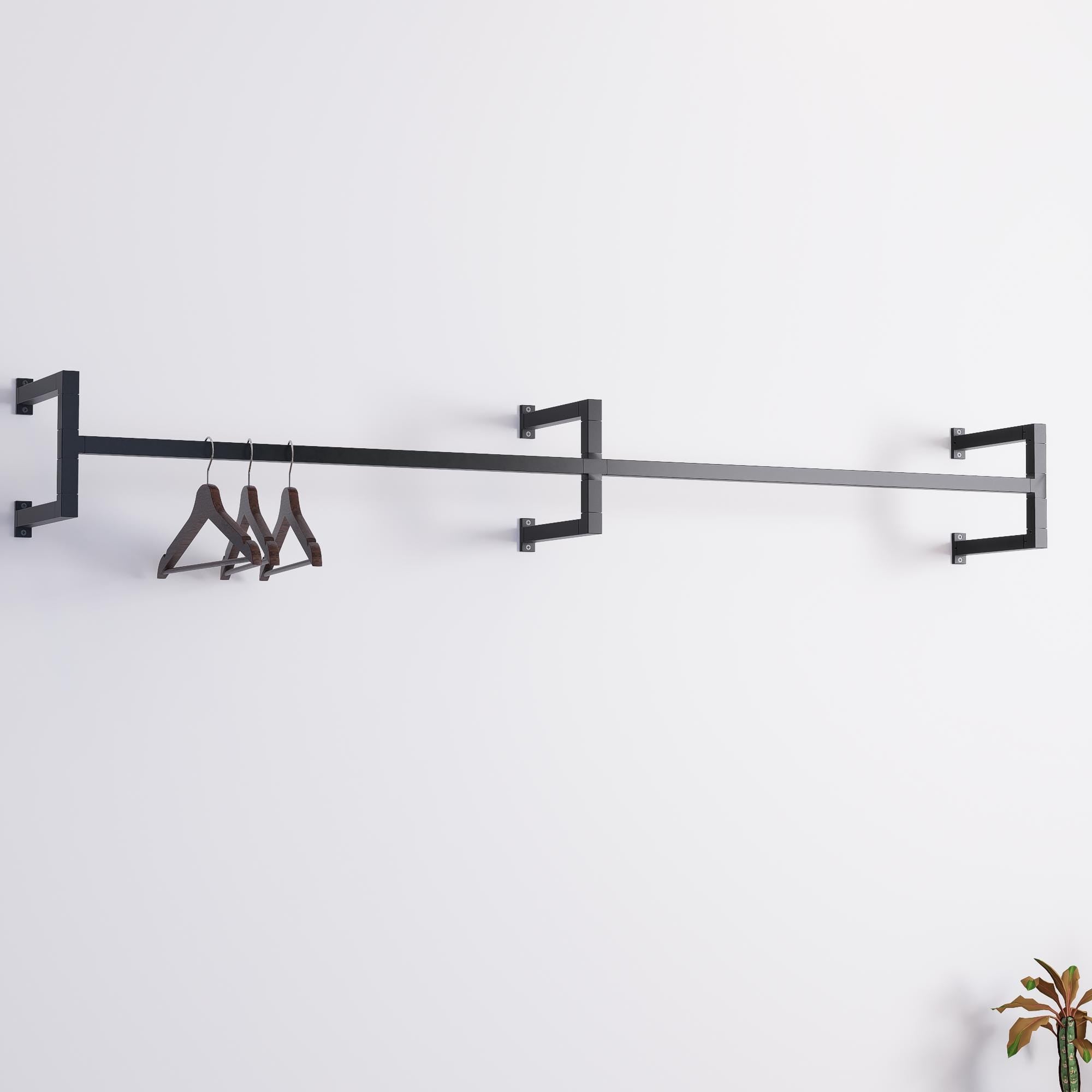 Minimalist Double Clothes Rail – Wall Mounted