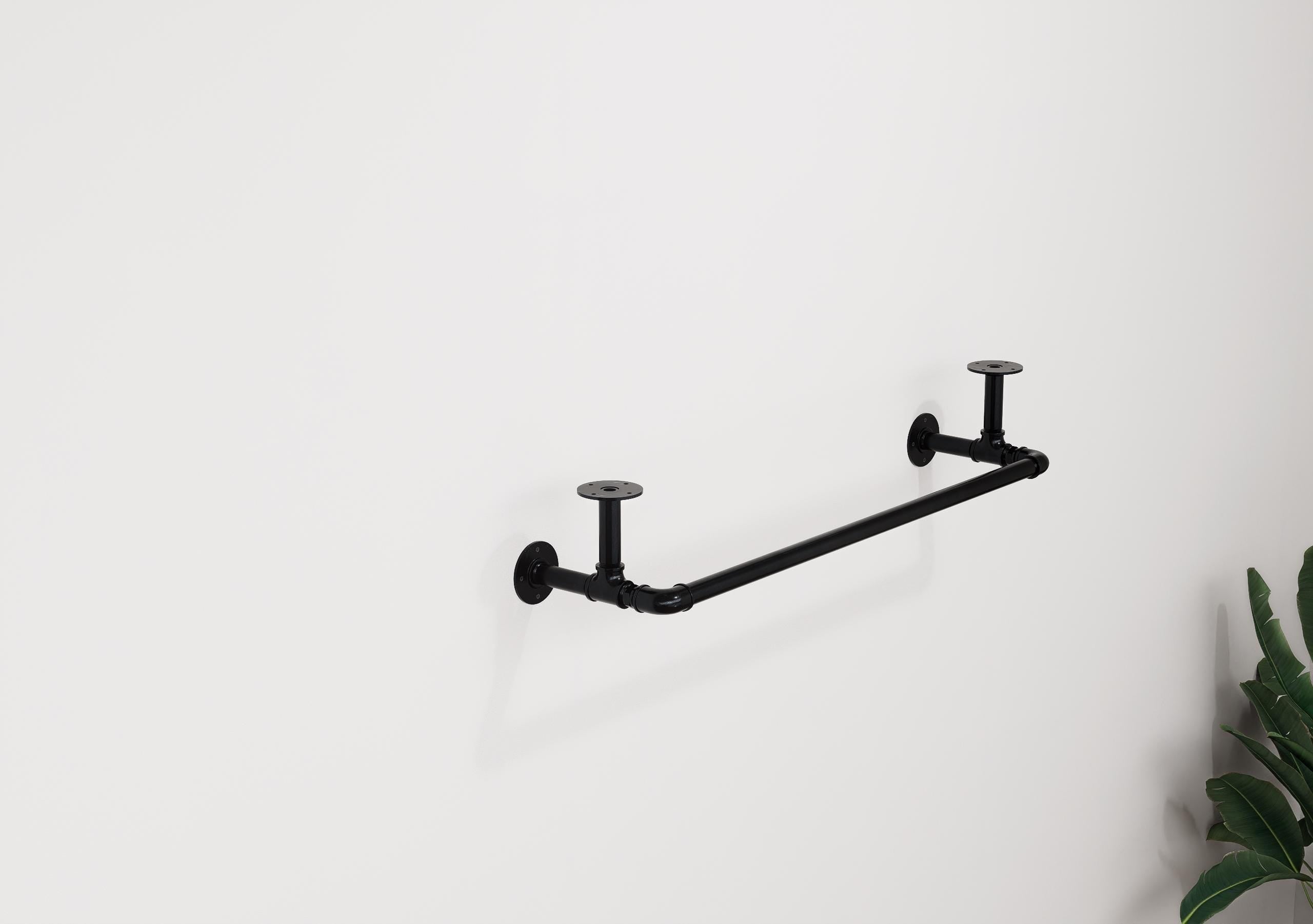 Steampunk Pipe Towel Holder with Shelf