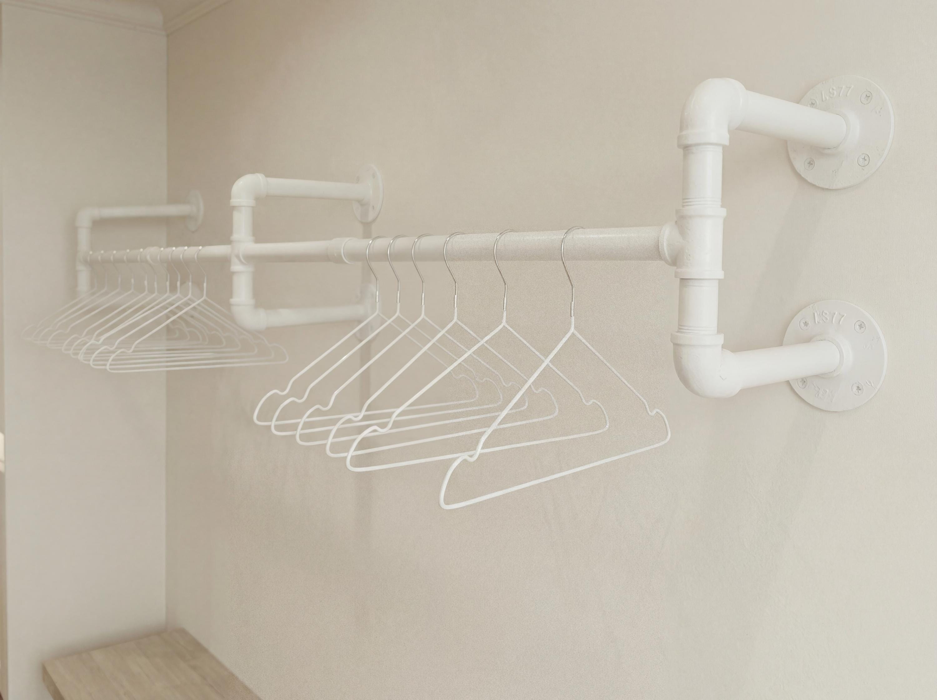 Industrial Pipe Clothes Rack – Malleable Iron