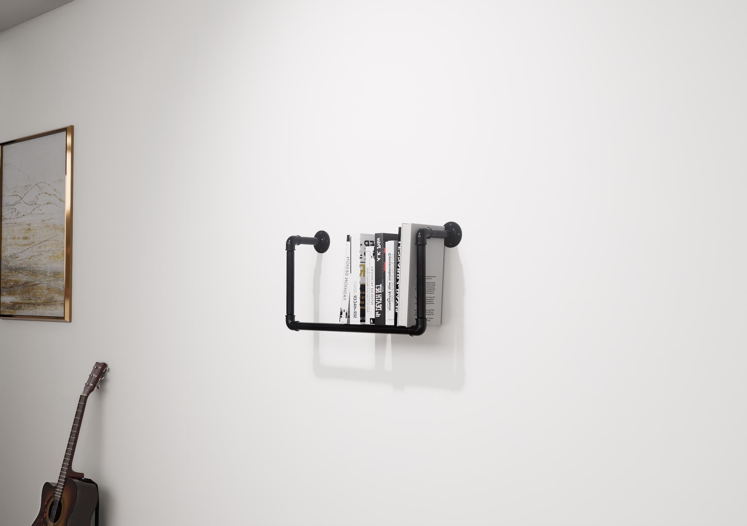Wall Mounted Bookshelf - Pipe Design Custom Made