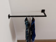 black square clothes rail