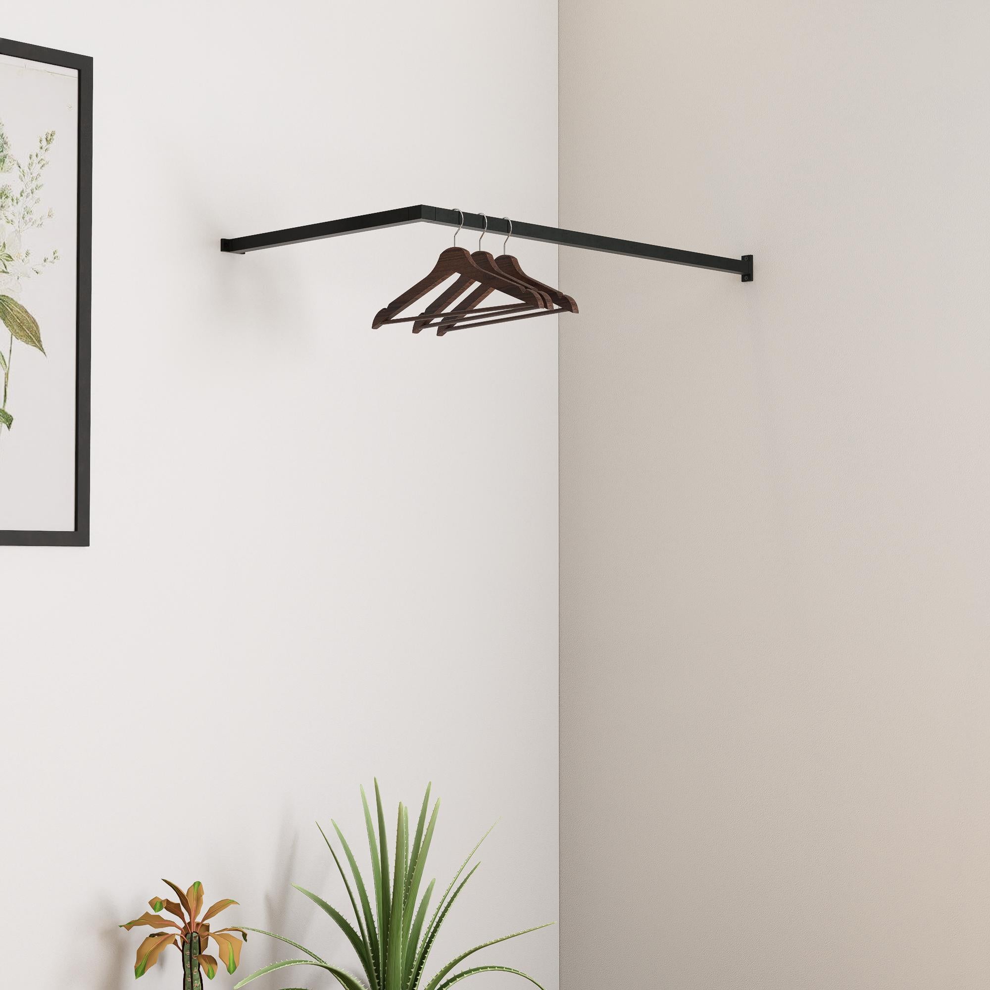 Custom Wall Mounted Clothing Rack – Heavy Duty Iron