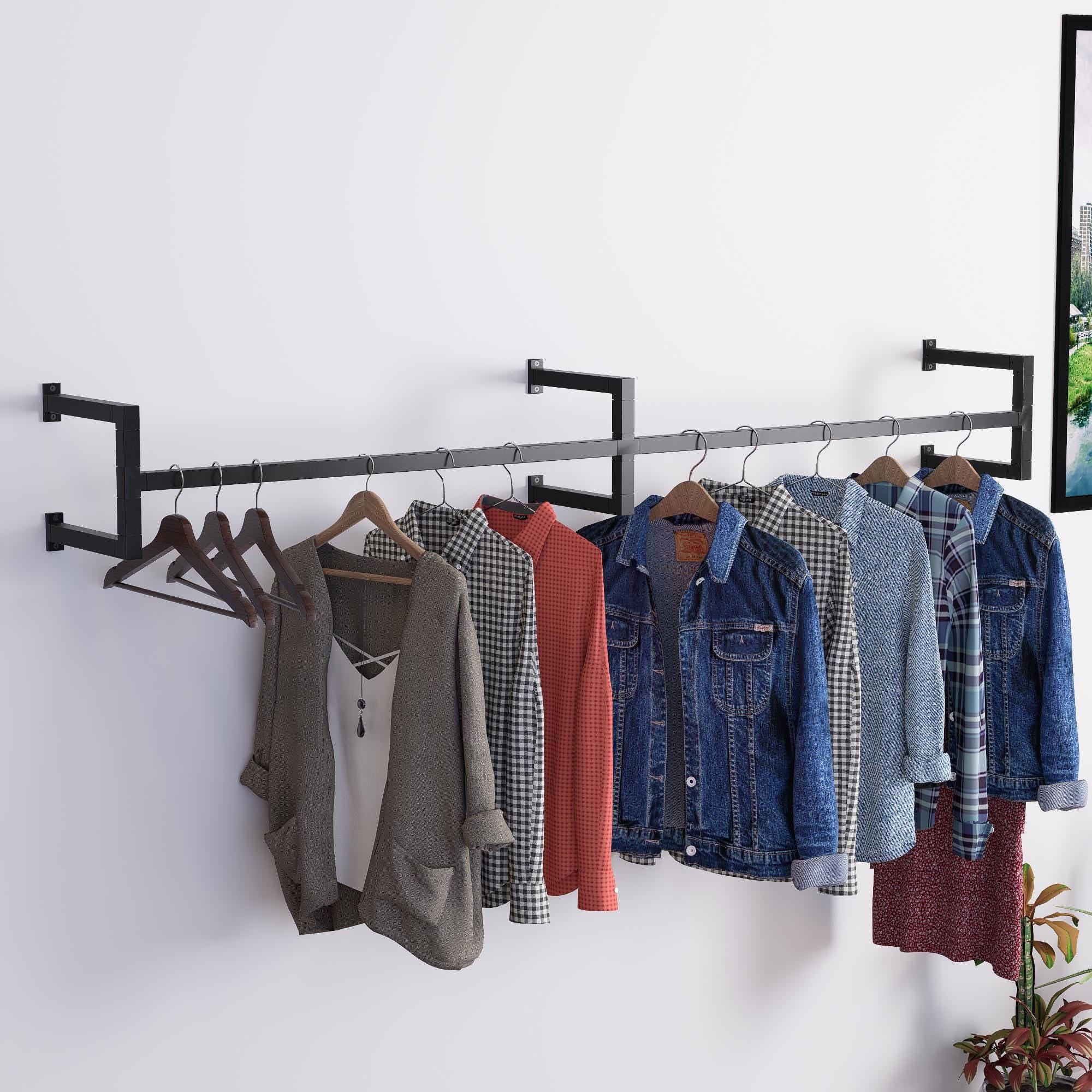 Minimalist Double Clothes Rail – Wall Mounted