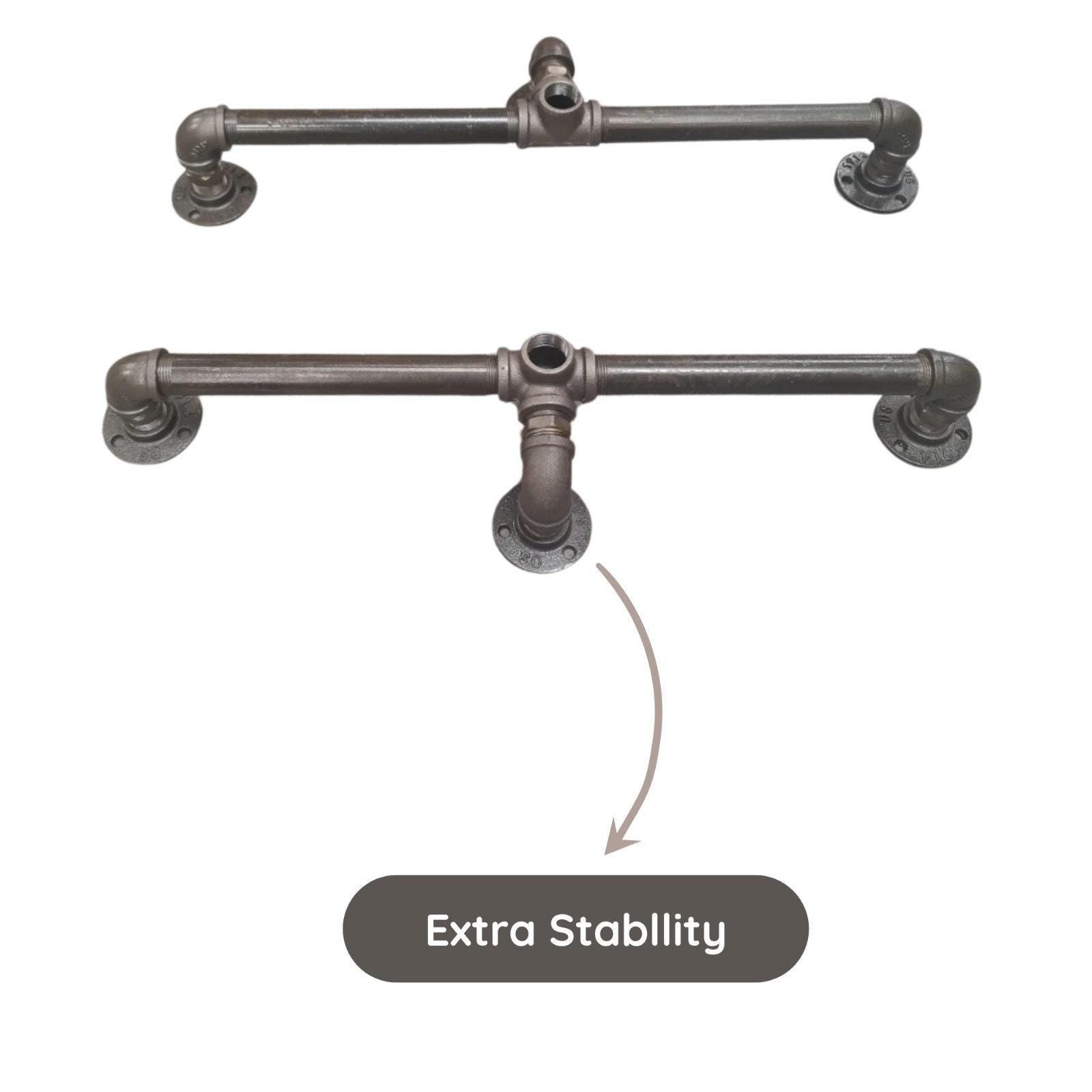 Freestanding Pipe Clothes Rail – Malleable Iron