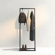 Minimalist Metal Clothing Rack, 200cm Tall Industrial Garment Stand