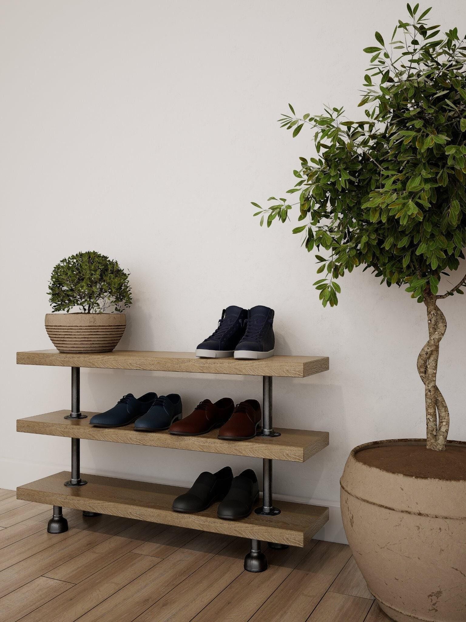 Entryway Shoe Organizer, Shoe Rack, Entryway Bench Vintage Shoe Organizer Made to Order.