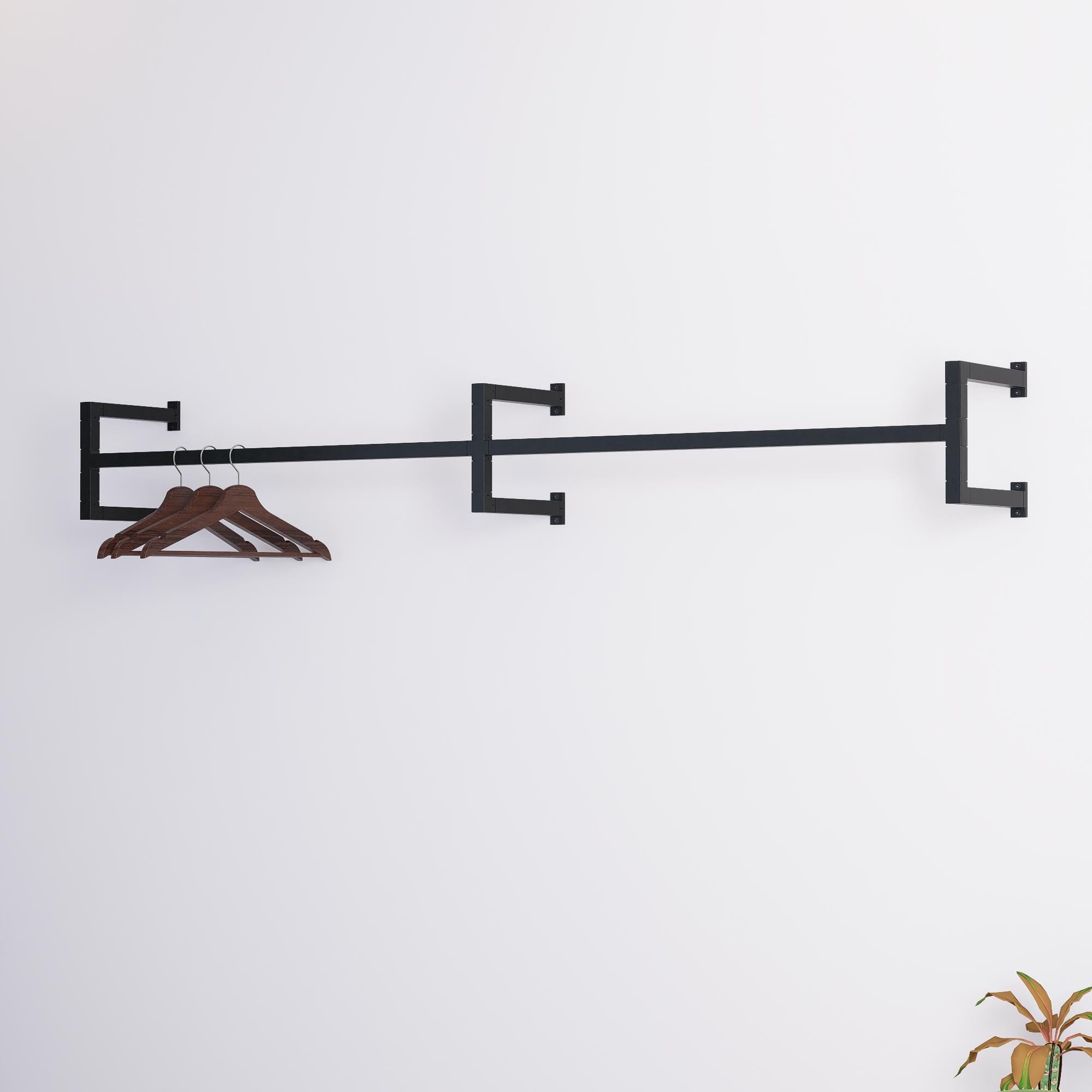 Minimalist Double Clothes Rail – Wall Mounted
