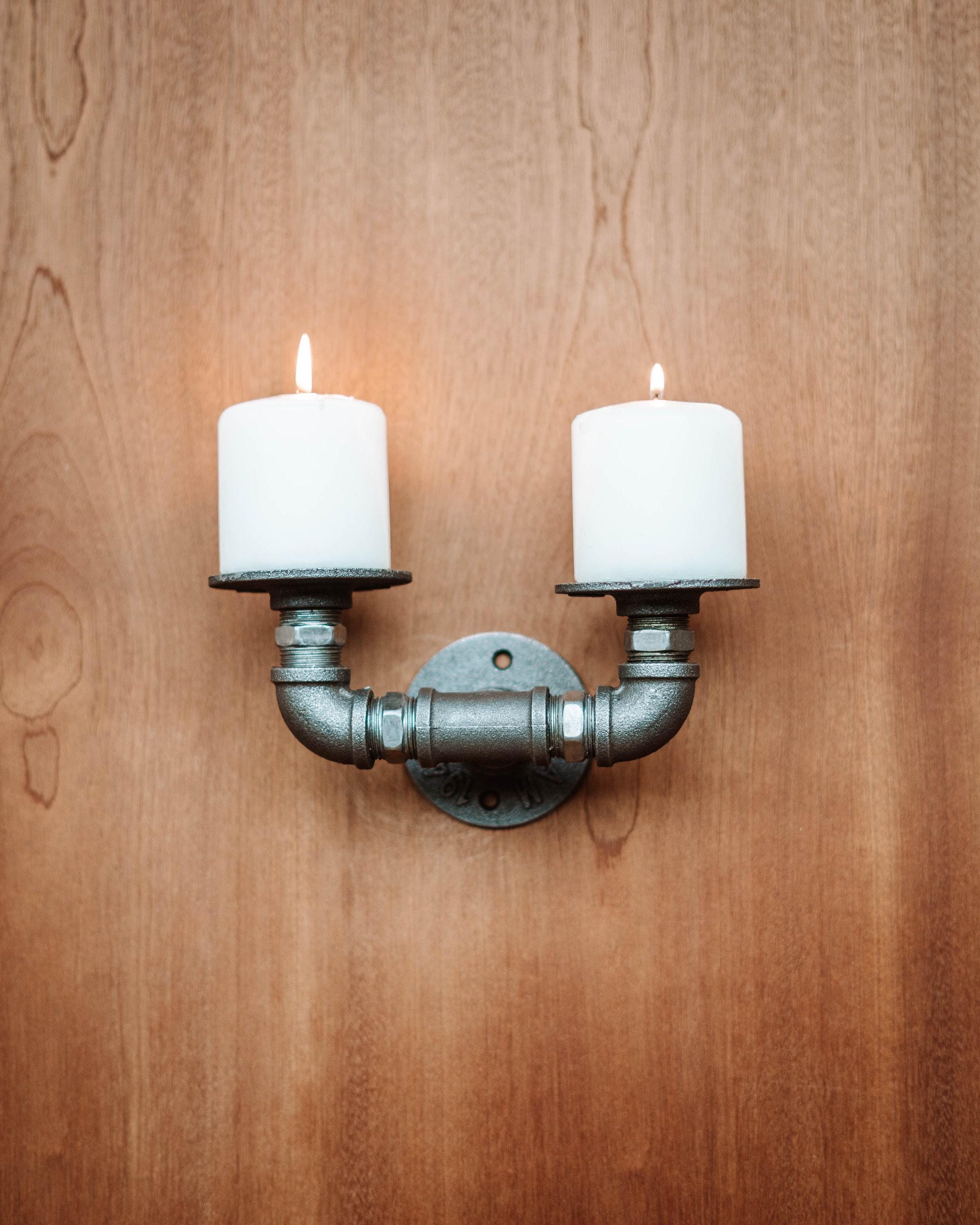 Double Pipe Wall Candle Holder – Urban Style
