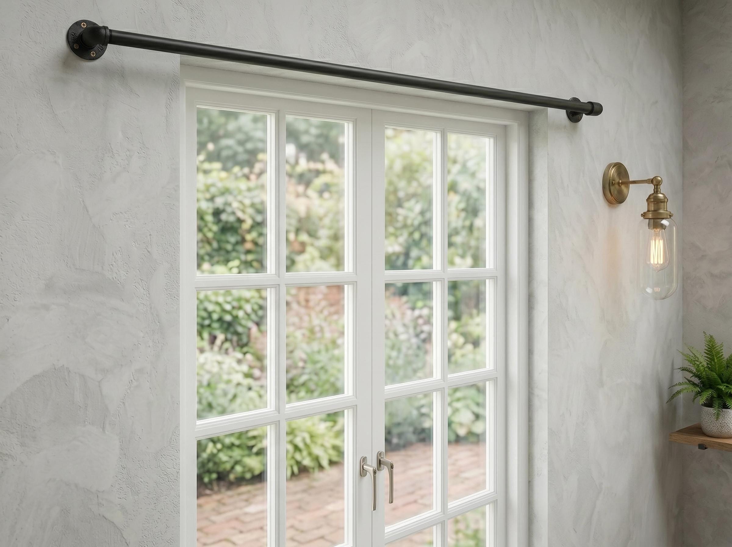 Industrial Steampunk Pipe Curtain Pole – UK Made