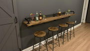 Industrial Style Breakfast & Drinks Bar | Rustic Wall-Mounted Home Bar