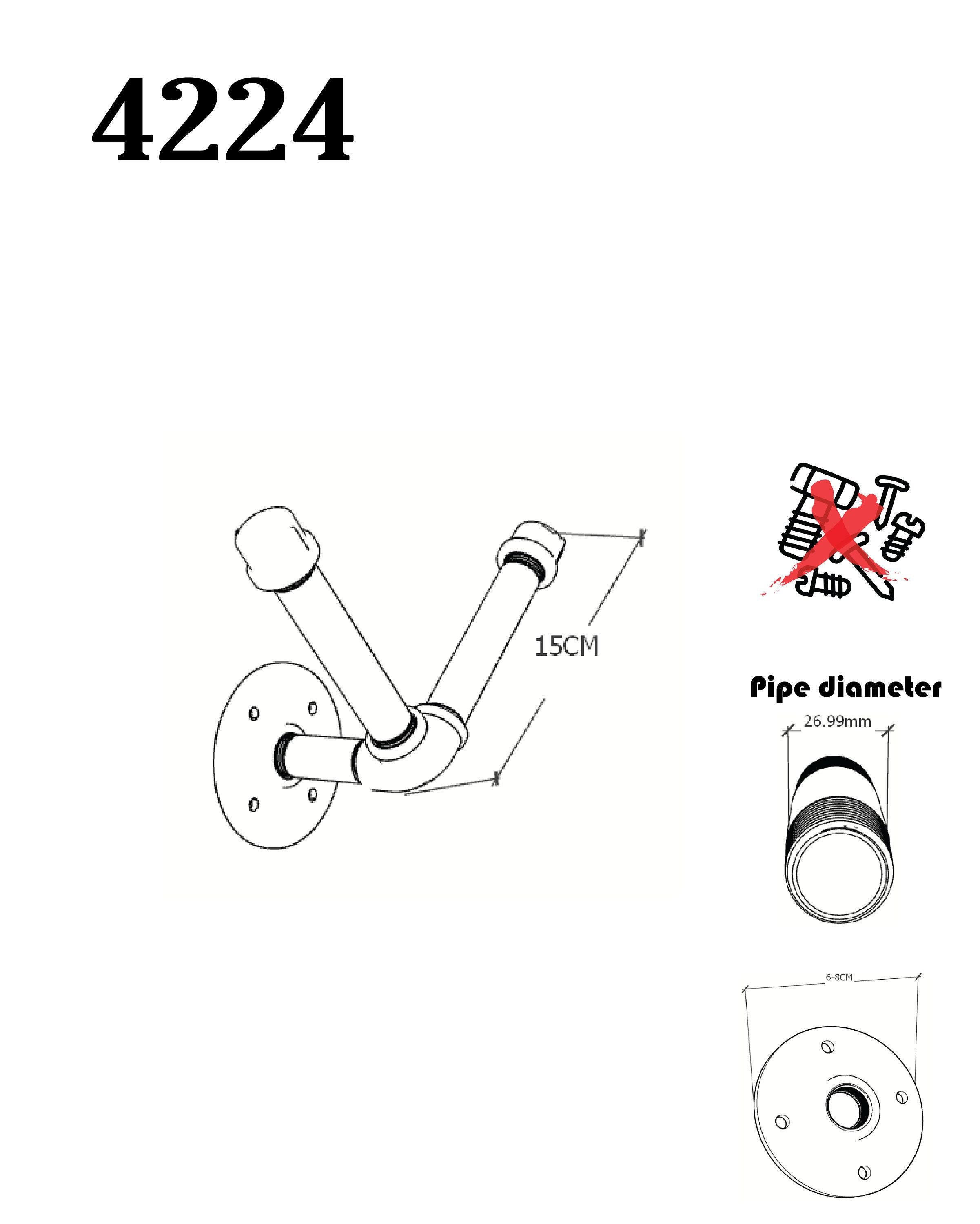 Industrial Pipe Coat Hook – Wall Mounted