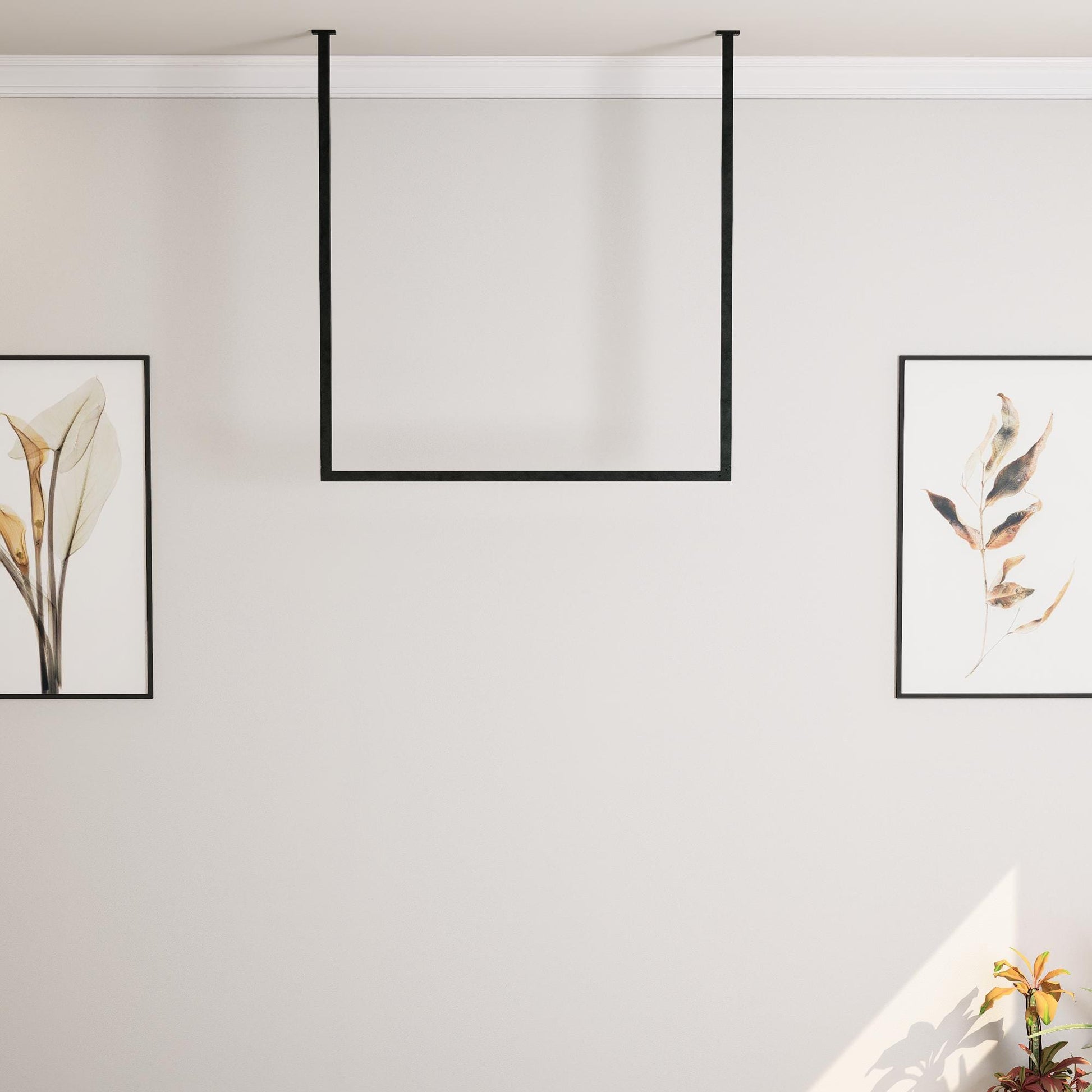 Ceiling Clothes Rack Minimalist Clothing Rail for Storage & Retail Display – Space-Saving Ceiling Clothing Rack
