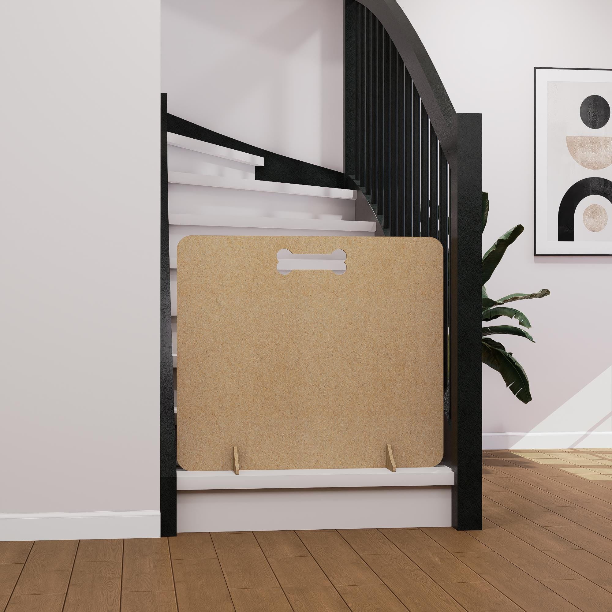a cardboard box sitting on top of a wooden floor