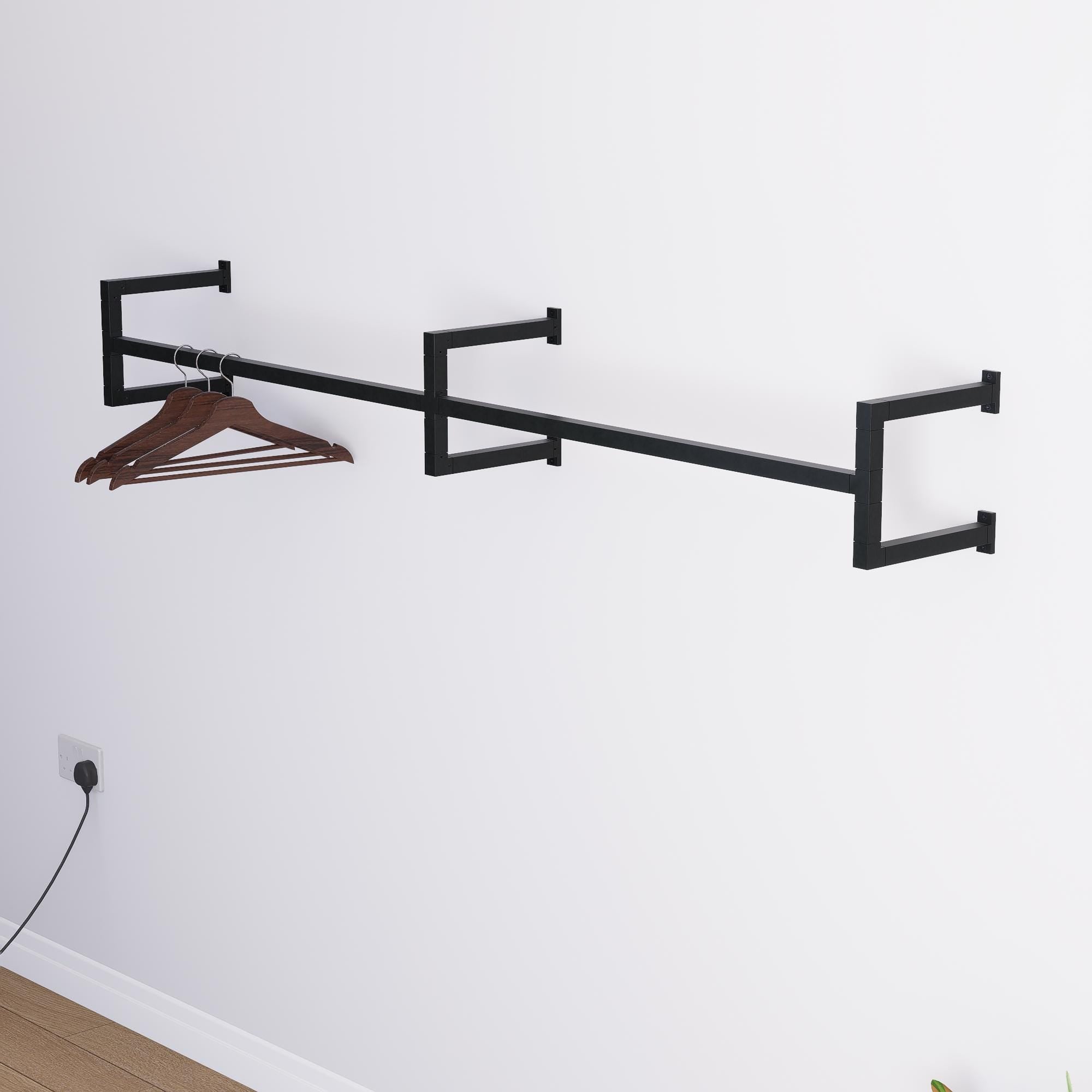 Minimalist Double Clothes Rail – Wall Mounted