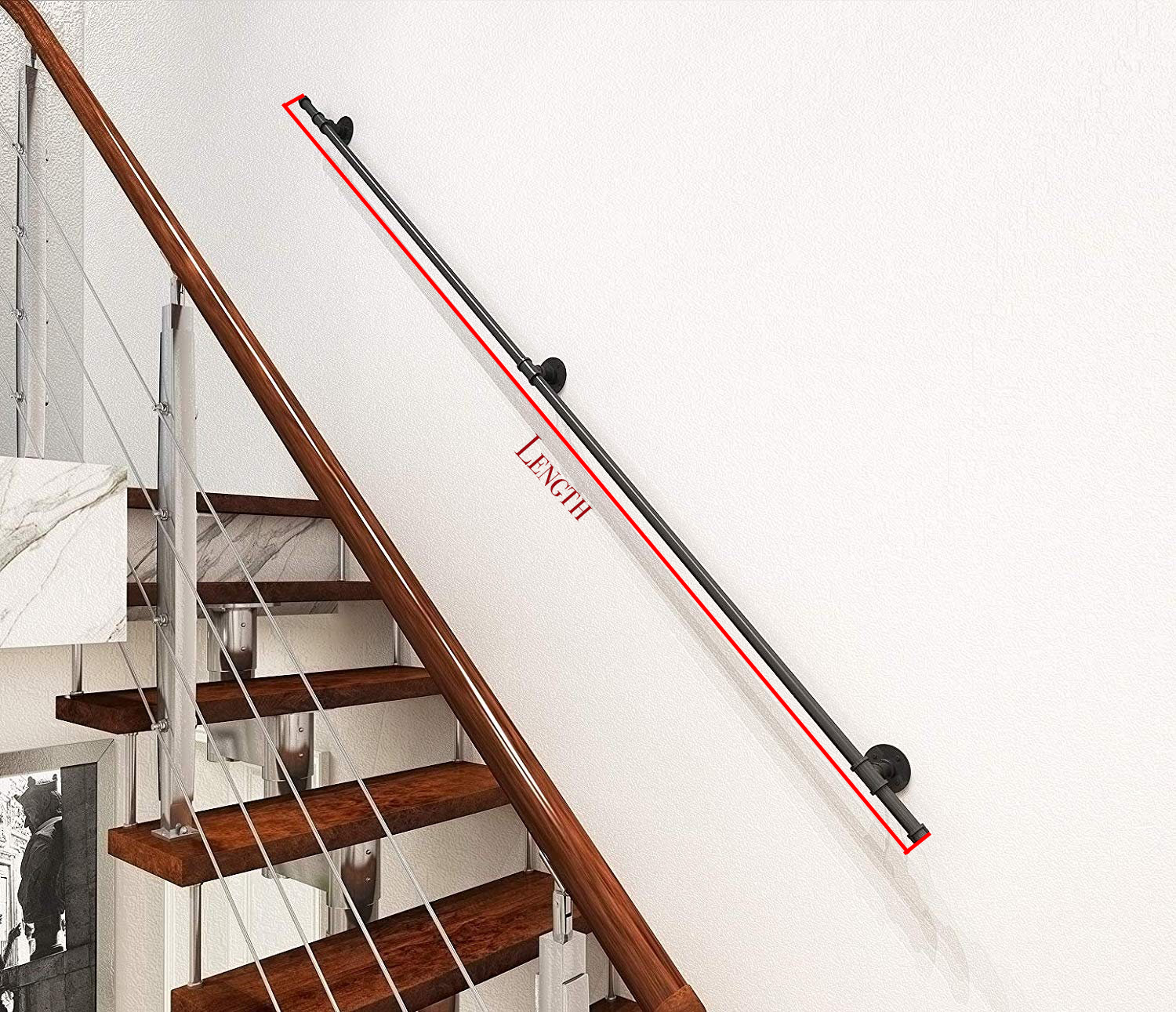 Functional Custom-Made Staircase Banister, highlighting various design