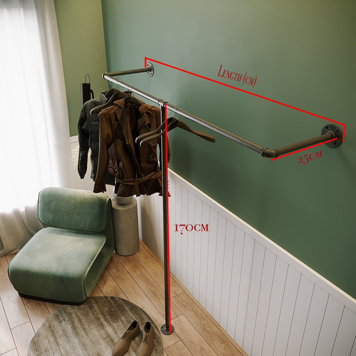 Heavy-duty clothes rails, showcasing clothes racking and hanging clothing options, including a black clothing rail