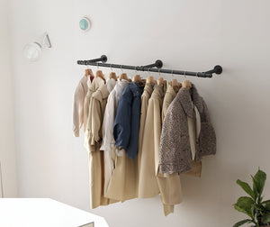Muse Wall Mounted Pipe Clothes Rail for Easy Organization