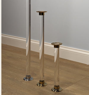 Single Clear Acrylic Table Leg – Heavy Duty Sofa Foot